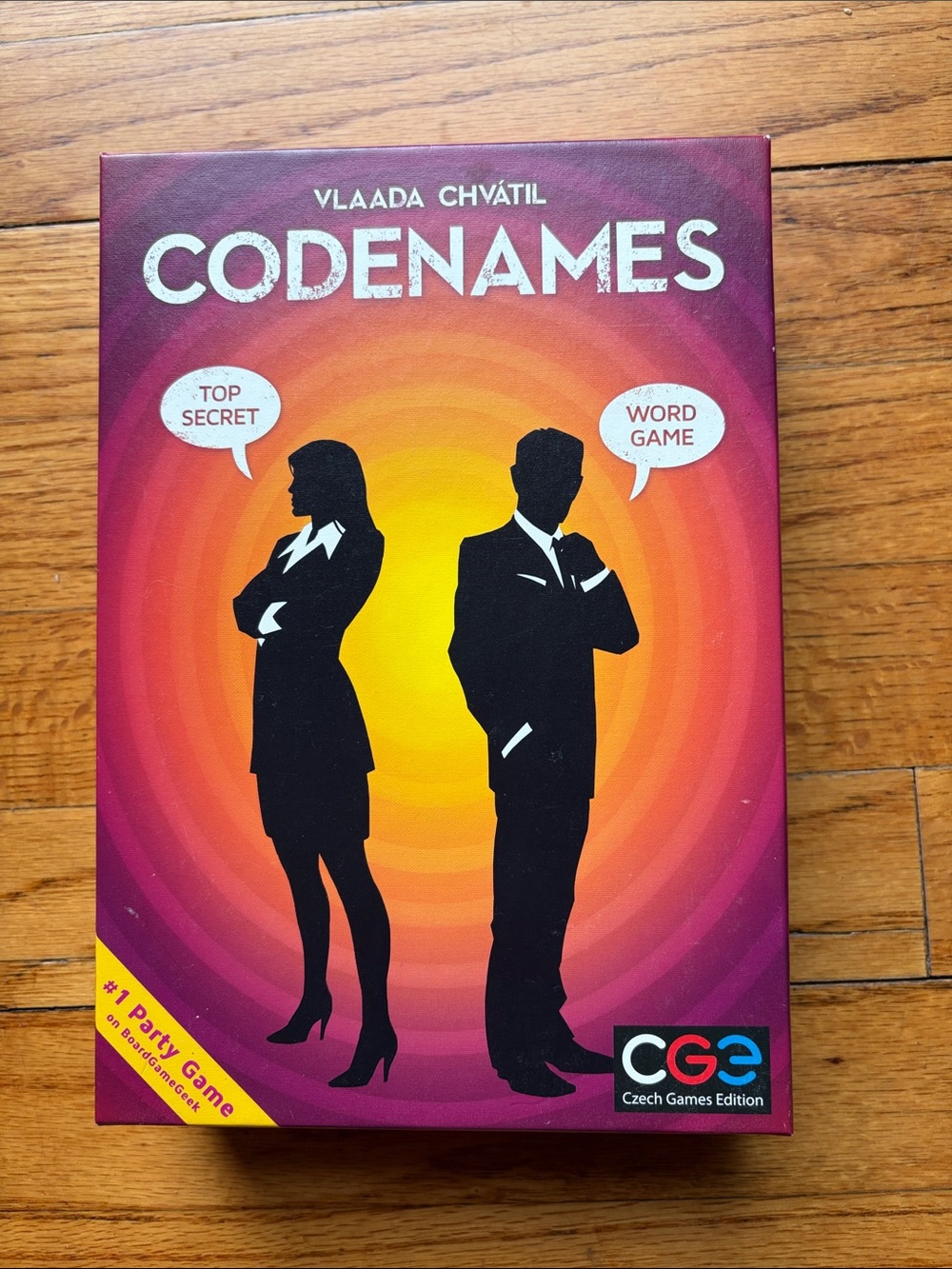 Codenames Party Word Game - Red/Orange Box
